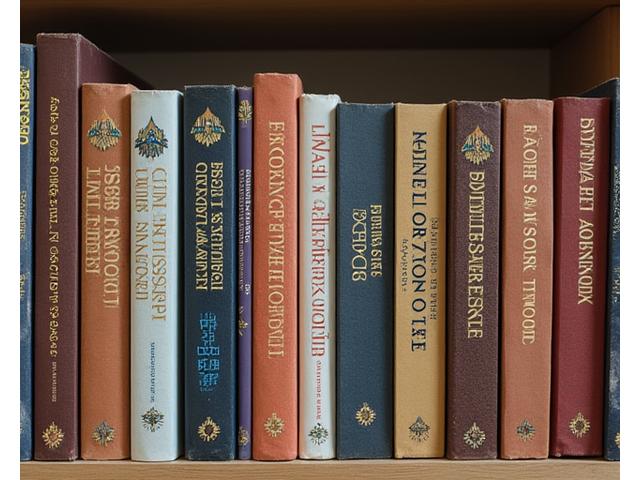 Curated book collection showcasing diverse genres